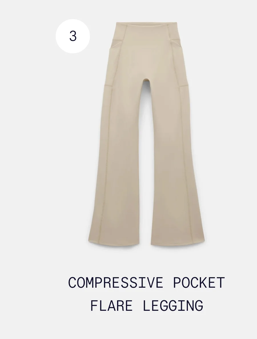 Compressive Pocket Flare Legging Straight with a bit more flare