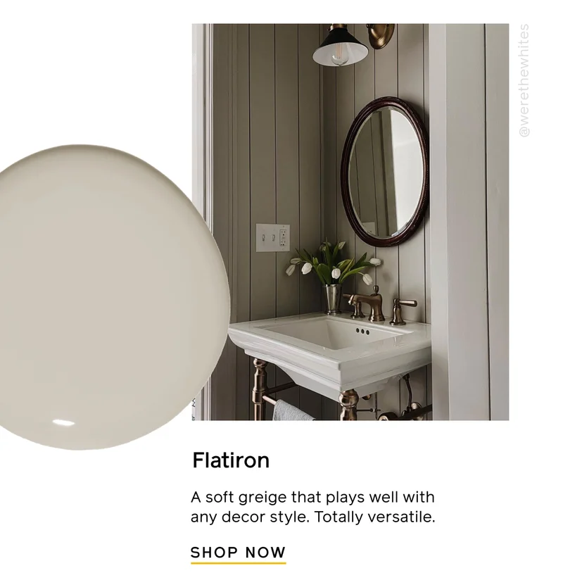 Flatiron. A soft greige that plays well with any decor style. Totally versatile. SHOP NOW