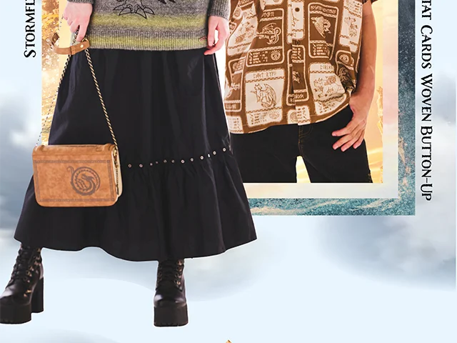 Stormfly Oversized Sweater and Stat Cards Woven Button-Up
