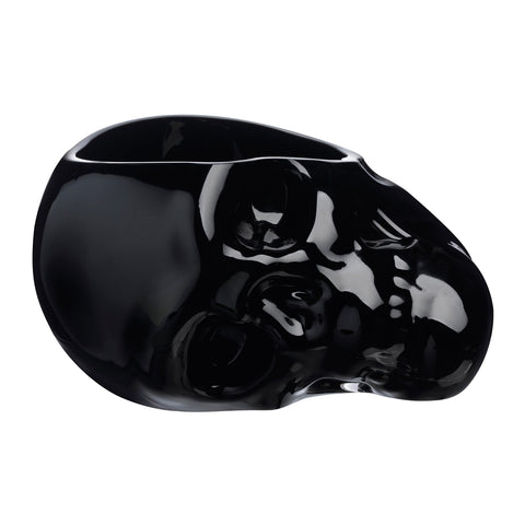 Nude Glass Memento Mori Faceted Skull Bowl