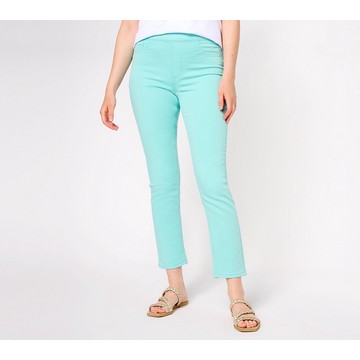 Denim & Co. Comfy Knit Slim Straight Ankle Length Jeans