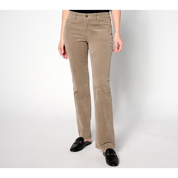 NYDJ Marilyn Straight in Wale Baby Corduroy Pants- Saddlewood