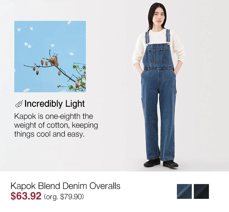 Shop Kapok Blend Denim Overalls