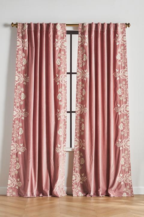 Harlowe Embroidered Velvet Curtain