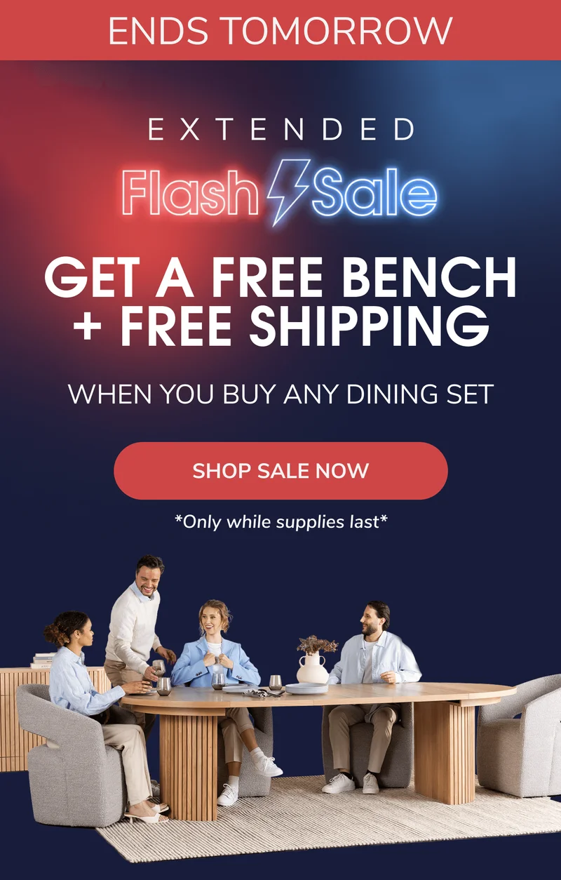 Last Chance For Free Bench + Free Shipping!