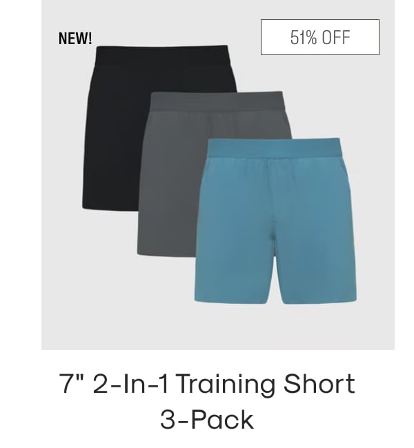 2 in 1 Training Short 3-Pack