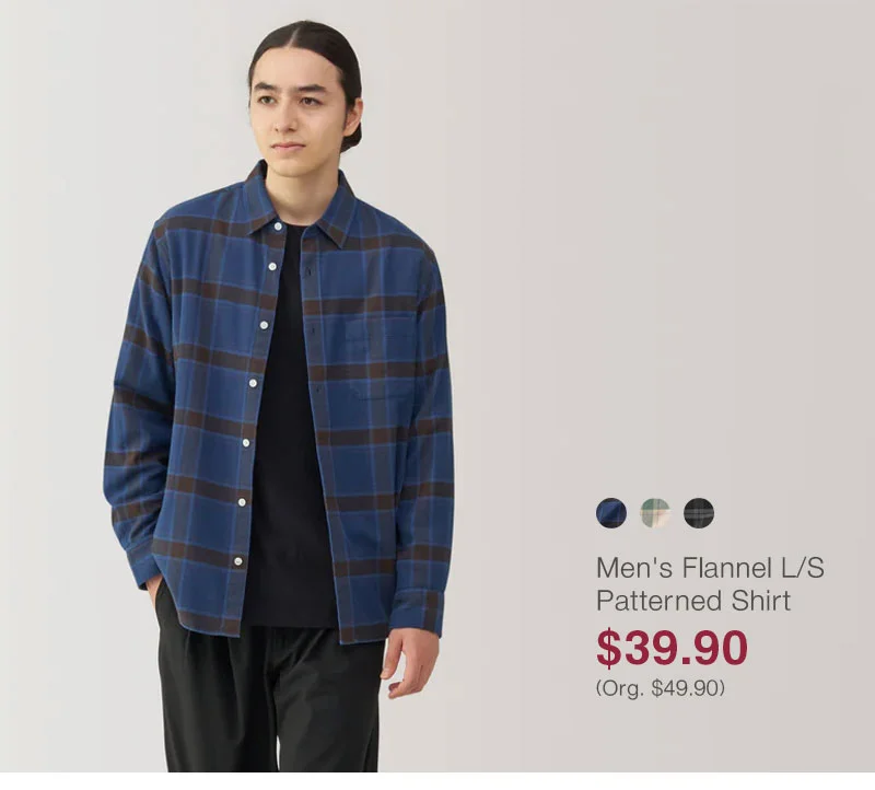 Shop Men's Flannel Long Sleeve Patterned Shirt