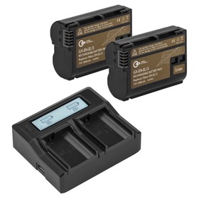 Green Extreme EN-EL15 7V Li-Ion Battery Pack,2-Pack, Bundle w/Dual Smart Charger