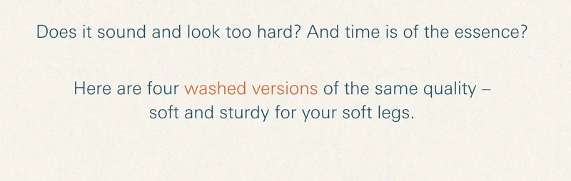 Washed jeans