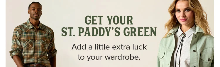 Get Your St. Paddy's Green. Add a little extra luck  to your wardrobe.