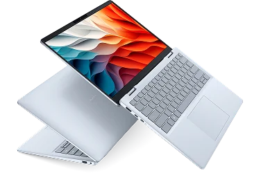 Two Dell 14 Plus Laptop computers.