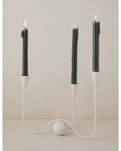 Orb Candelabra by Sarah Sherman Samuel-Ivory / 3 Candle