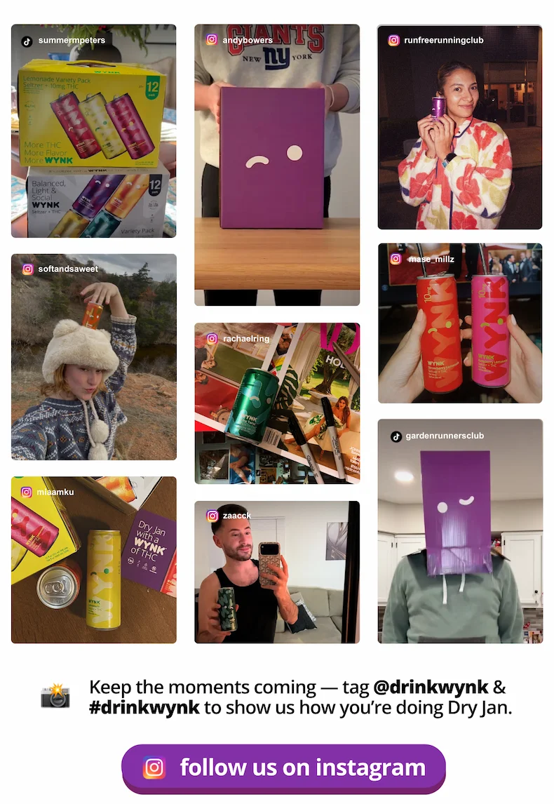 Follow Us on Instagram @drinkwynk