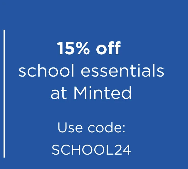 15% Off School Essentials at Minted