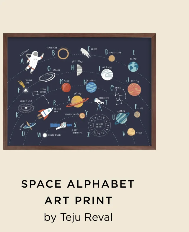 Space Alphabet Art Print