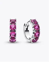 Pink Hoop Earrings