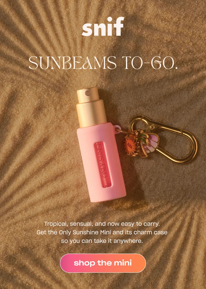 Tropical, sensual, and now easy to carry. Get the Only Sunshine Mini and its charm case so you can take it anywhere.