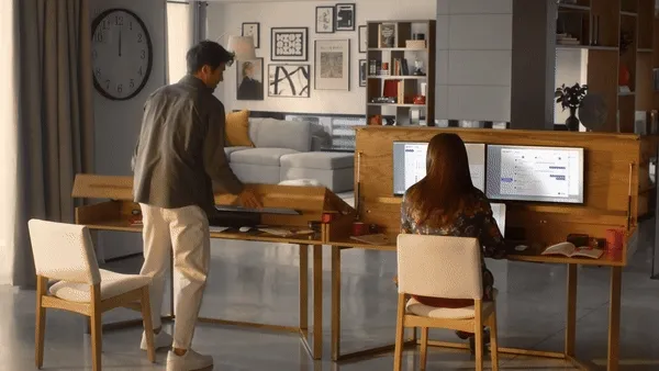 Transformer Table-To-Desk In Action
