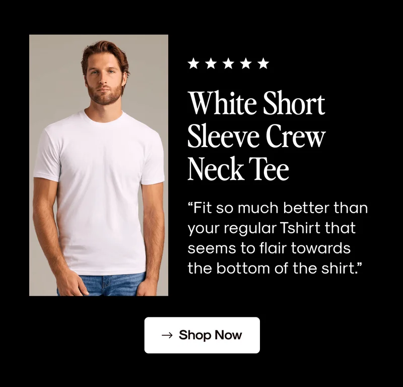 White Short Sleeve Crew Neck Tee