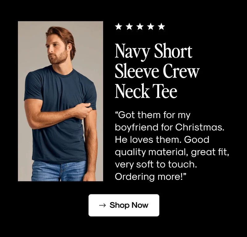 Navy Short Sleeve Crew Neck Tee