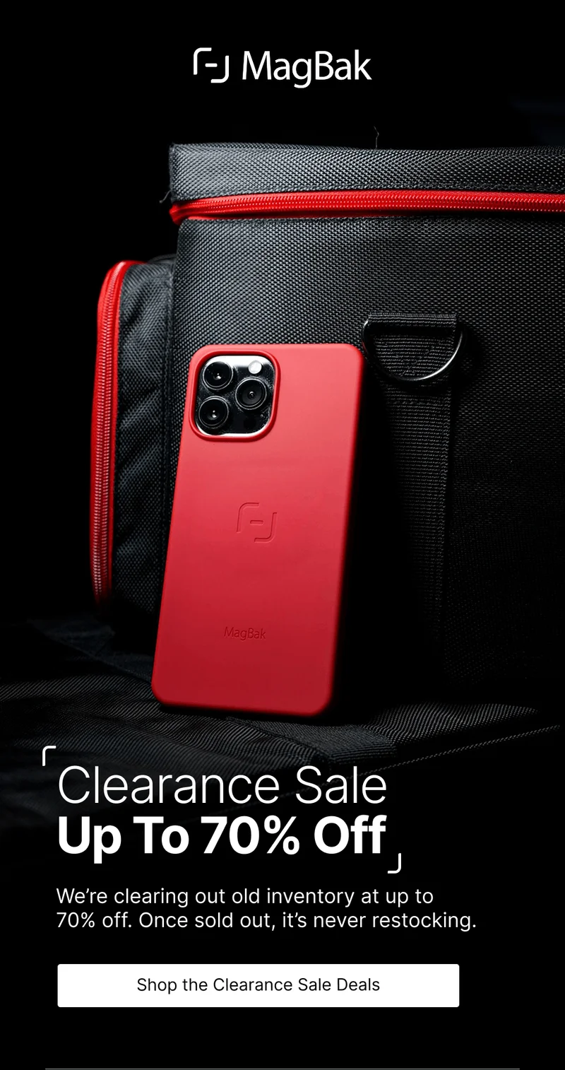 Clearance Sale Up To 70% Off We’re clearing out old inventory at up to 70% off. Once sold out, it’s never restocking.
