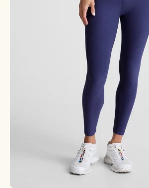 Spacedye Caught In The Midi High Waisted Legging in Eternal Blue Heather
