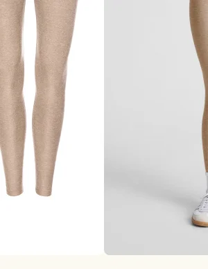 Spacedye At Your Leisure High Waisted Midi Legging in Sand Swept Heather