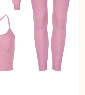 Spacedye At Your Leisure High Waisted Midi Legging in Pink Haze Heather