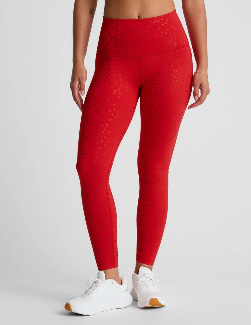 Image of Hearts PowerShine High Waisted Midi Legging