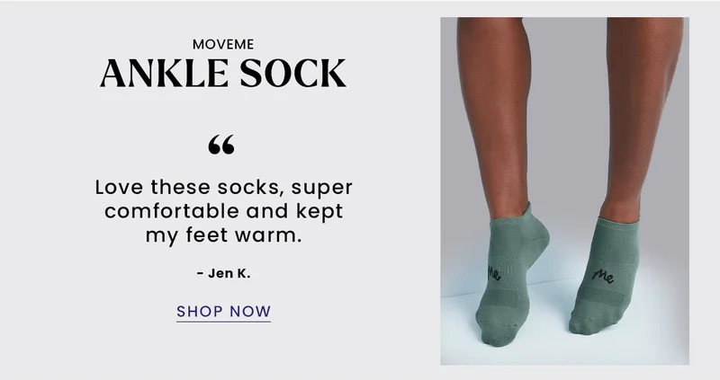 Moveme Ankle Sock ''Love these socks, super comfortable and kept my feet warm.'' - Jen K. | Shop Now