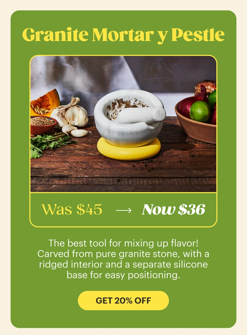Granite Mortar y Pestle GET 20% OFF