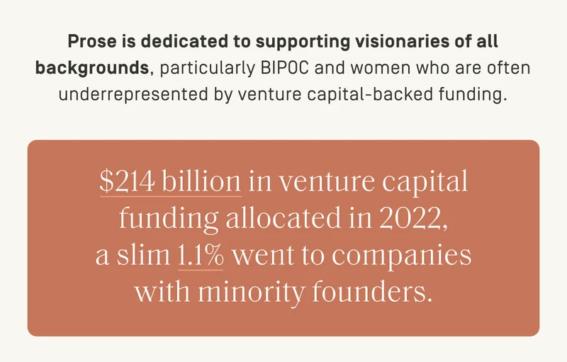 Prose is dedicated to supporting visionaries of all backgrounds.