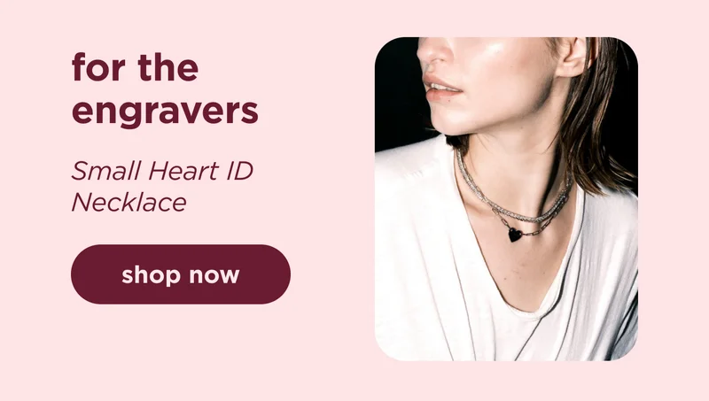 for the engravers Small Heart ID Necklace shop now
