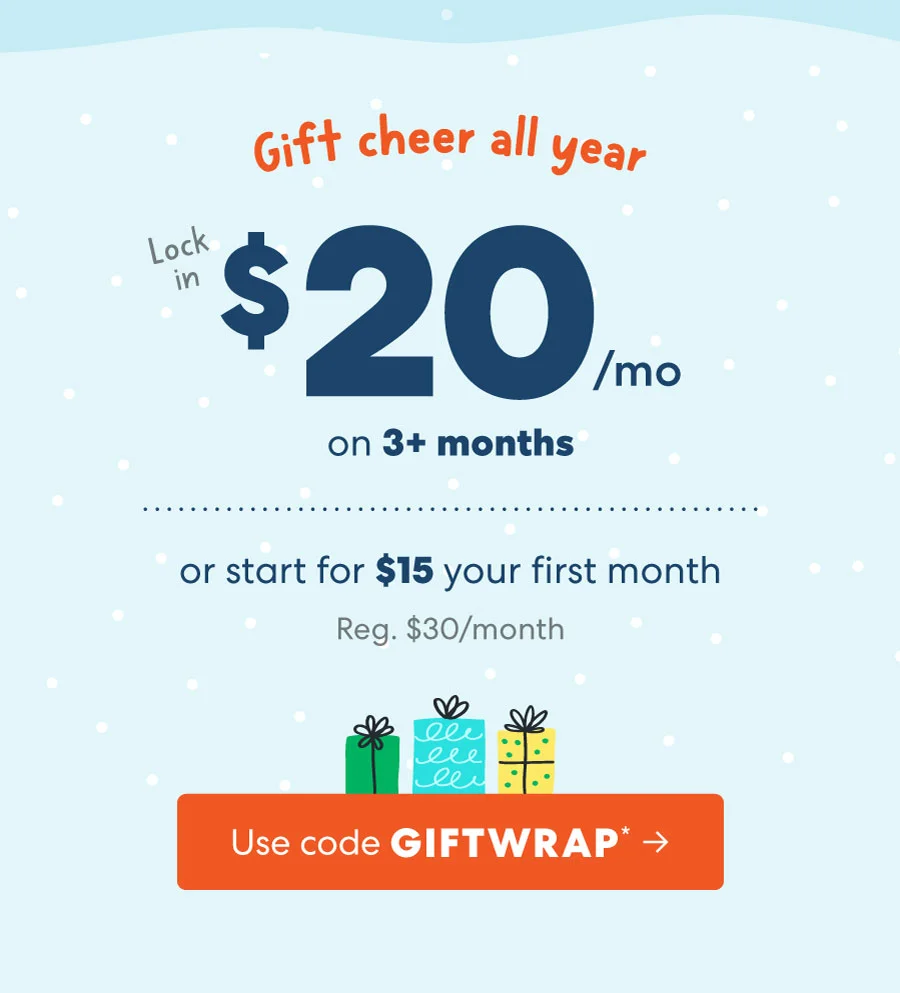 Use code GIFTWRAP ->
