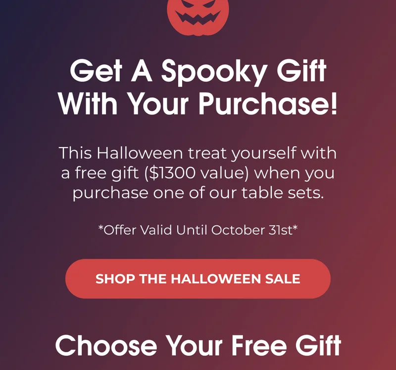 Get A Spooky Gift With Your Purchase