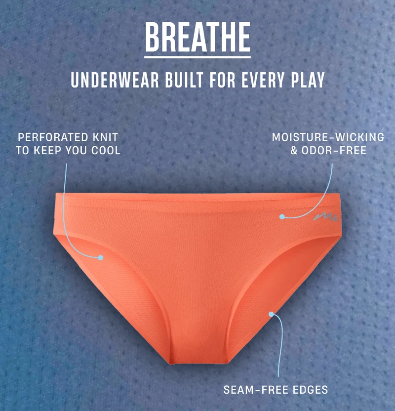 Breathe | Underwear built for every play | Perforated knit to keep you cool | Moisture-wicking & odor-free | Scam-free edges