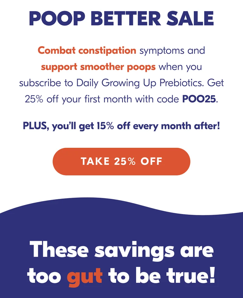 Combat constipation and save 25% your first month's subscription!