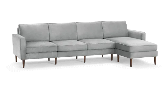 Nomad Velvet King Sofa with Chaise