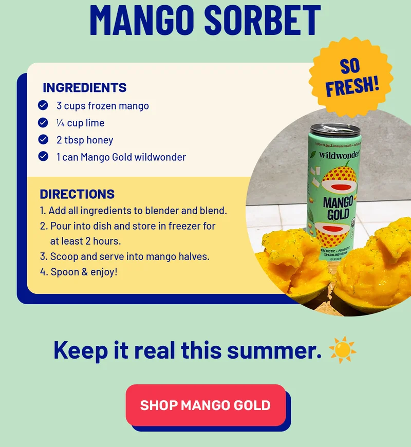 Ingredients & directions for Mango Sorbet