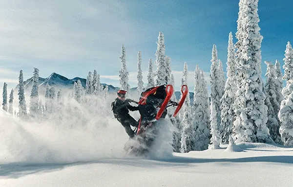 Lynx rider on a snow ride