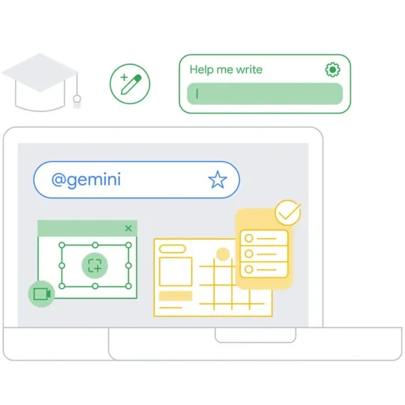 illustration of a search bar with gemini written in it