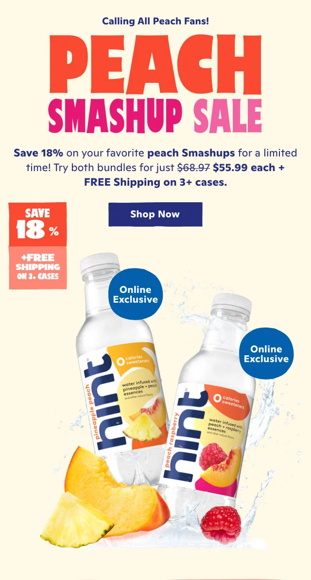 Calling All Peach Fans! Save 18% on your favorite peach Smashups for a limited time. Try both bundles for just $55.99 each + FREE shipping!