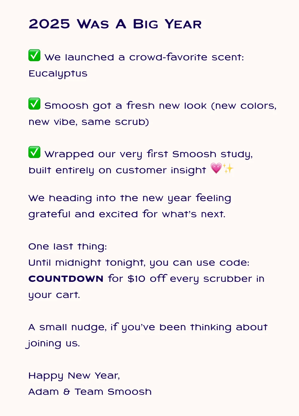 2025 was a sparkling year for Smoosh and it wouldn't have happened without you.