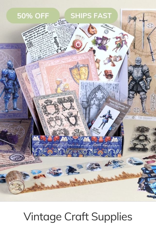 Vintage Craft Supplies Box