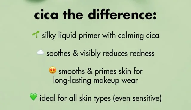 silky liquid primer with calming cica