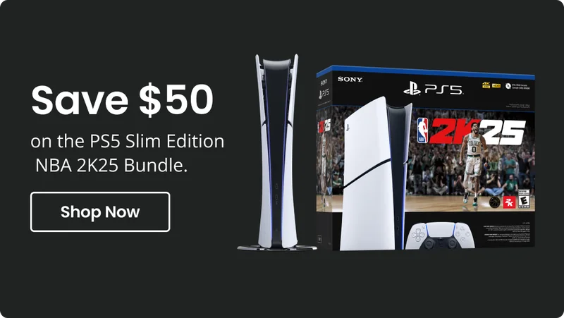Save $50 on the PS5 Slim Edition NBA 2K25 Bundle. Shop Now