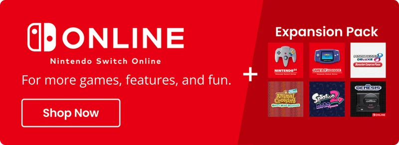 ONLINE Nintendo Switch Online For more games, features, and fun. Shop Now