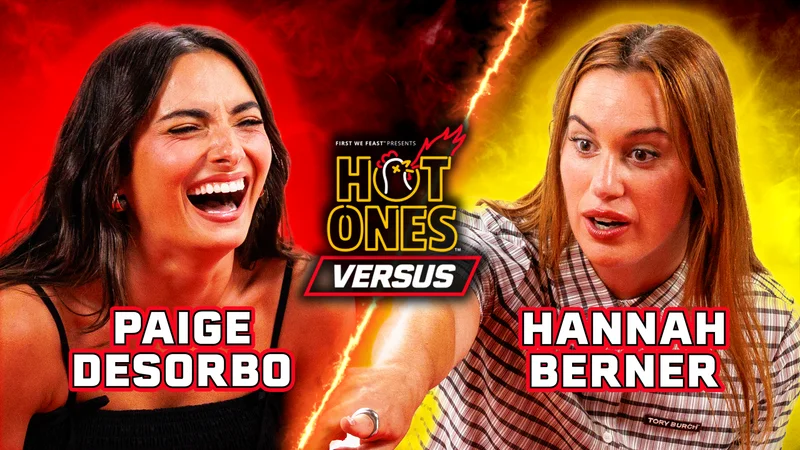 Paige Desorbo and Hannah Berner on Hot Ones Versus.