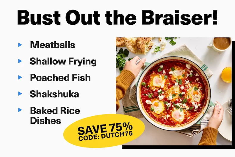 BUST OUT THE BRAISER | Meatballs | Shallow Frying | Poached Fish | Shakshuka | Baked Rice Dishes Save 75% with code discount code