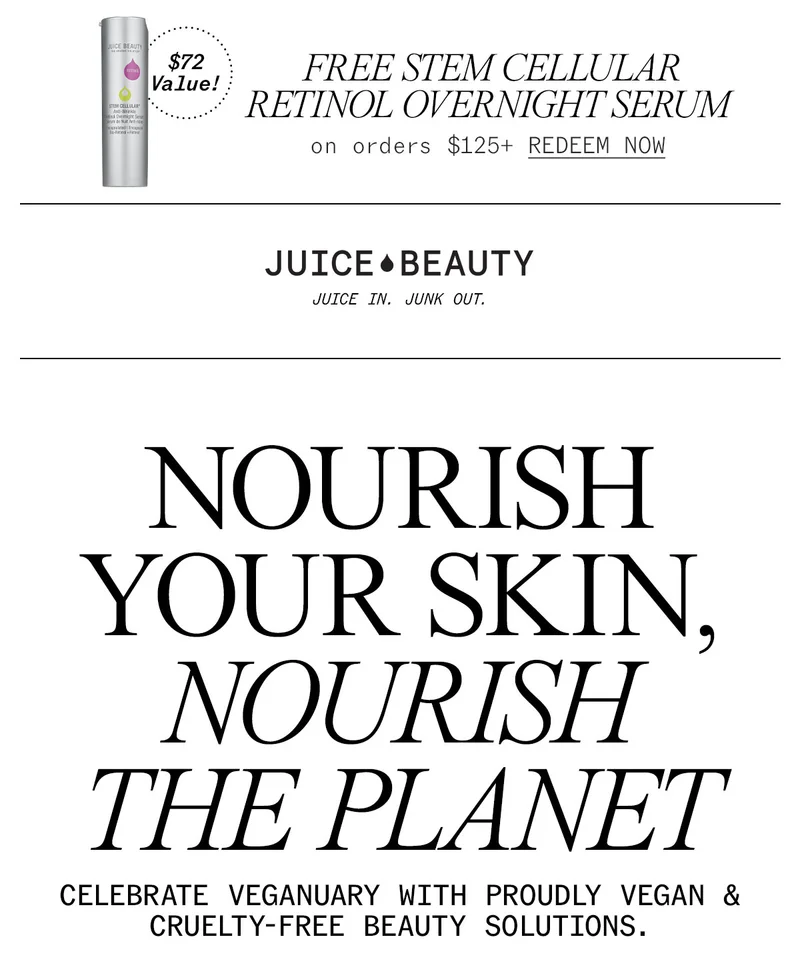 Free Stem Cellular Retinol Overnight Serum with $125 Purchase